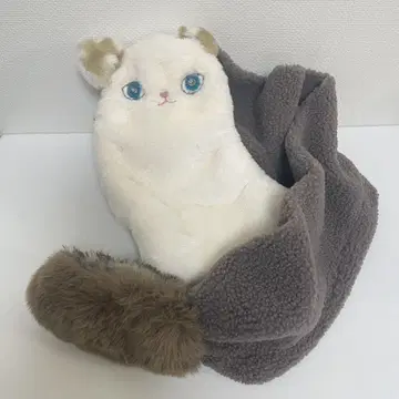 복슬복슬 꼬리 퍼 고양이 롱 머플러
