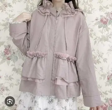 프릴 달린 핑크 마운틴 파카 LL