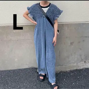 시마무라 laxdantia 데님 셔링 살로펫 블루 중청