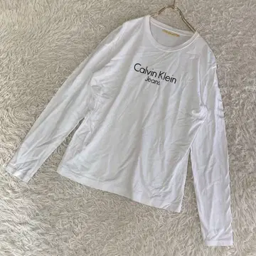 Calvin Klein Jeans 로고T셔츠 화이트 XL 긴팔