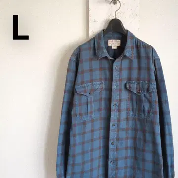 FILSON 필슨 플란넬 셔츠 블루 체크 무늬 알래스칸 가이드 셔츠