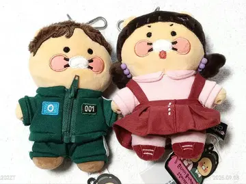 카카오프렌즈 새상품 오징어 게임 마스코트 키링 2개 세트