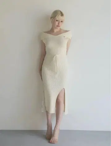 Andmary Alice 롱 드레스 아이보리