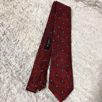[ 새상품급 ] 에트로 ETRO 넥타이 페이즐리 레드 실크 이탈리아제