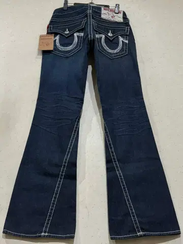 트루 릴리전 RAINBOW JOEY 화이트 레인보우 데님 팬츠