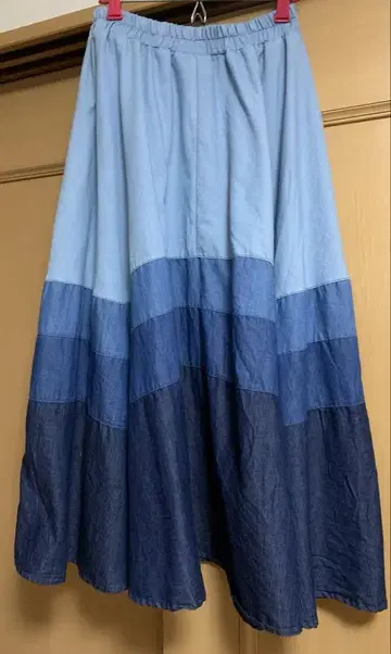 여성용 데님 플레어 스커트