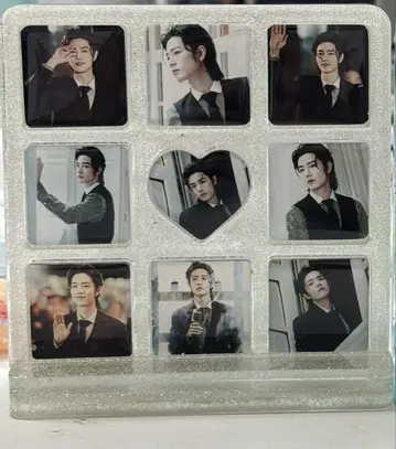 샤오잔  랄프 로렌 아크릴 블록 9개 세트 스탠드 포함