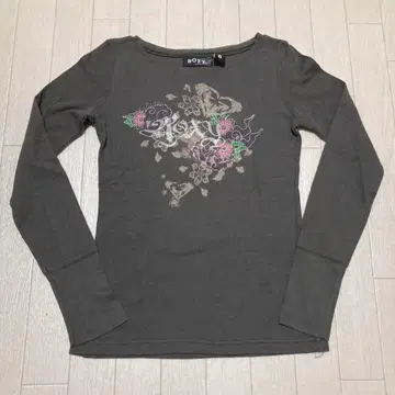 00s ROXY 피치 T 그런지 셔츠 서멀 그레이 헤이세이 갸루 해외