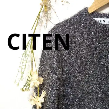 CITEN 시텐 반짝이는 니트 풀오버 라메 유나이티드 애로우즈