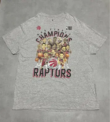 NBA Fanatics 랩터스 우승 기념 반팔 T셔츠 L 그레이