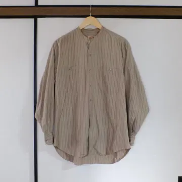 80s BANANA REPUBLIC L/S 셔츠 노카라 구택