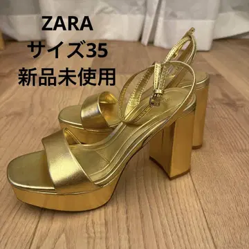 [ 미사용 새상품 ] ZARA 골드 샌들 사이즈 35