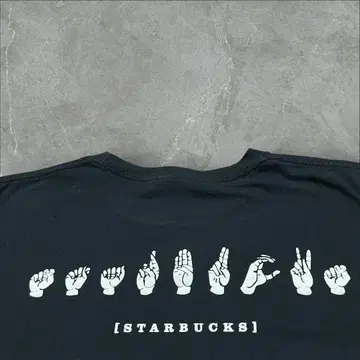 스타벅스 t셔츠 핸드사인 t셔츠 메시지 t셔츠