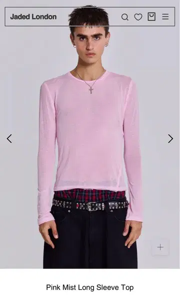 Jaded London Pink Mist Long Sleeve Top