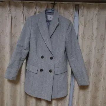 N. 헤링본 더블 브레스트 자켓 그레이