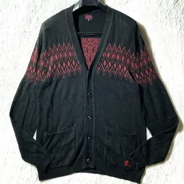 THE FLAT HEAD RJB 다이아 체크 가디건 블랙 40