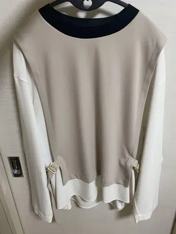 cullni 22SS051 사이드 벨트 레이어드 풀오버