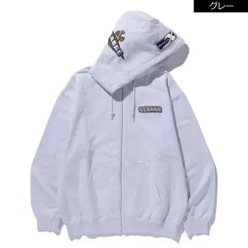 XLARGE 그레이 풀 집업 후드티 L 사이즈
