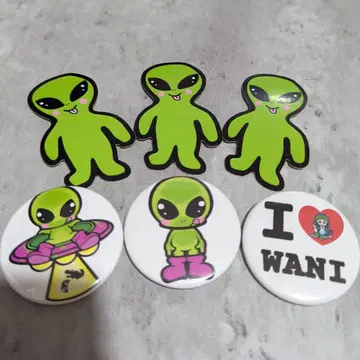 오리지널 캐릭터 핀 배지 x 3 스티커 3