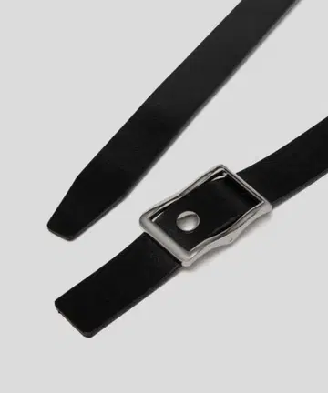 새상품급 ENOF 이나프 leather belt 소가죽 실버 일본제
