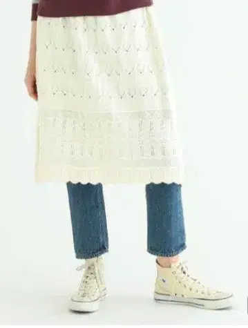 50%OFF! 새상품 BEAMS BOY 니트 레이어드 스커트 네이비
