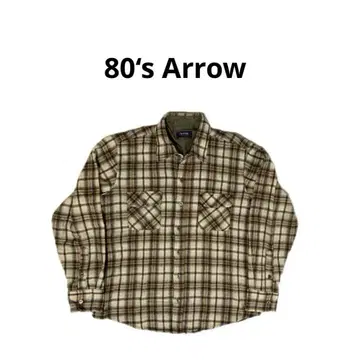 80s Arrow 옴브레 체크 셔츠 빈티지 Towncraft