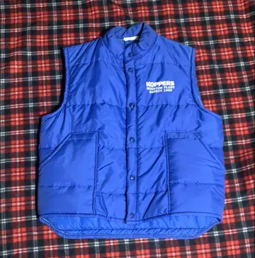 80s 킹 루이 충전솜 나일론 베스트 USA제 기업 상품