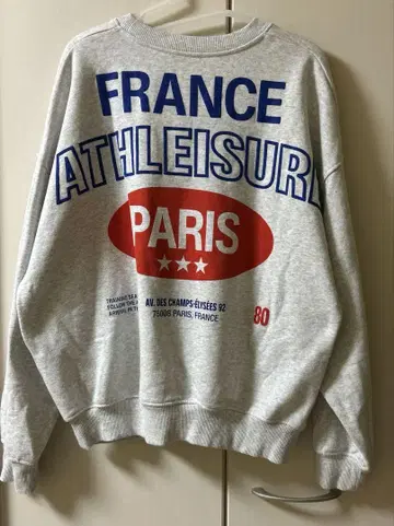 ZARA 백 프린트 맨투맨 트레이닝복 FRANCE PARIS L