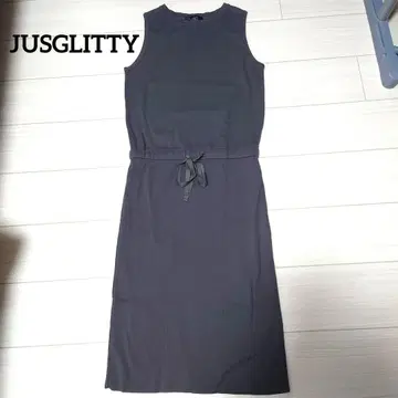 JUSGLITTY 슬리브리스 원피스 차콜 그레이 M 사이즈