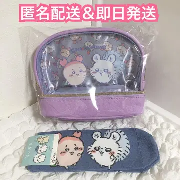 새상품 미사용 치이카와 (먼작귀) 모몽가 헌책방 카니짱 파우치 양말 세트