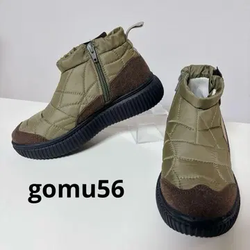 [ 미사용급 ] gomu56 초경량 퀼팅 미들 스니커즈 사이드 지퍼