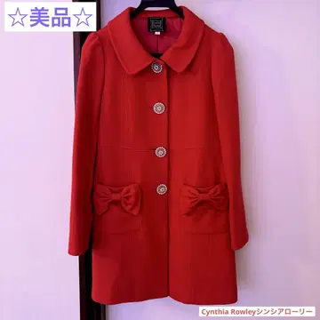 새상품급 Cynthia Rowley 신시아 로리 비쥬 리본 코트