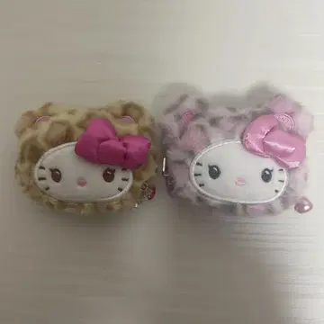 헬로키티 갸루곰 레오파드 무늬 헤어 클립 2세트