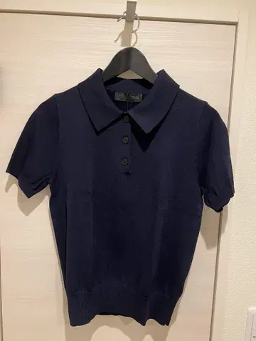 ZARA 반팔 니트 폴로 탑