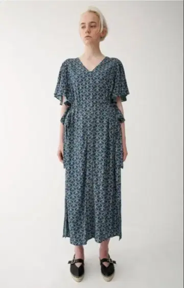 MOUSSY MURAL FLOWER DRESS 원피스 리조트 블루