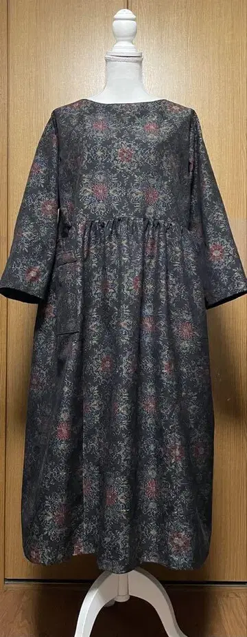 기모노 리메이크 의 허리 개더 원피스