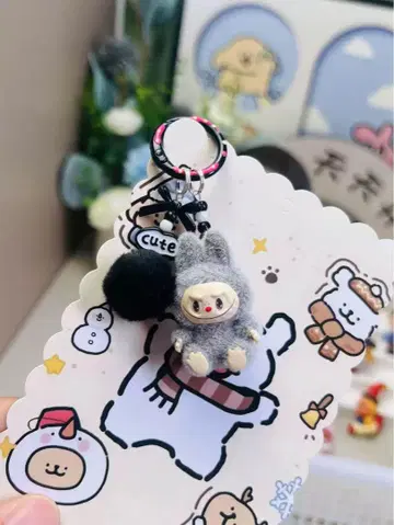 라부부 Labubu 키링 그레이 인기 귀여운 라부부 키링
