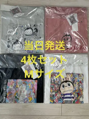 UNIQLO POPMART UT 라브브 유니클로 M 4장 세트