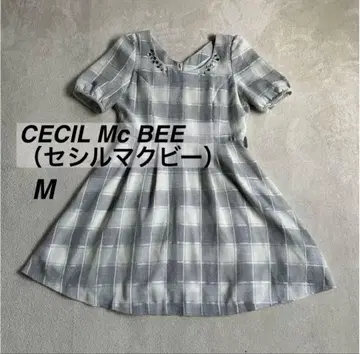 CECIL Mc BEE (세실 맥비) 플레어 체크 미니 원피스