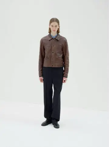 AURALEE HEAVY LAMB LEATHER BLOUSON 사이즈 3