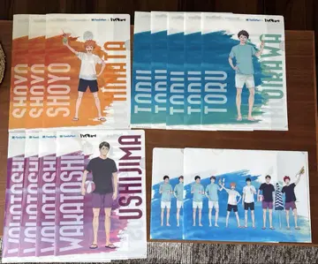 하이큐 클리어 파일 14개 & 클리어 카드 13개 & 스티커 17개 세트