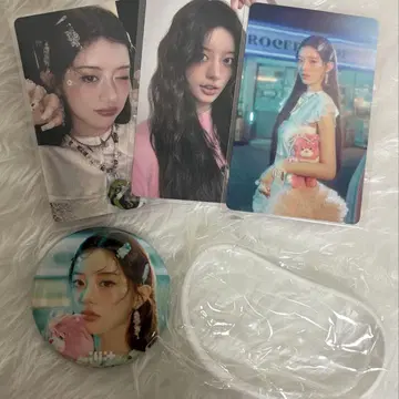 ILLIT 민지 트레이딩 카드 캔뱃지 러버밴드