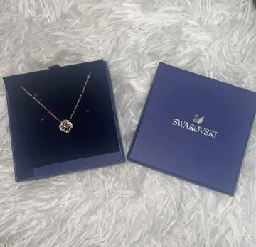 Swarovski 목걸이 핑크 골드 클로버 모티브