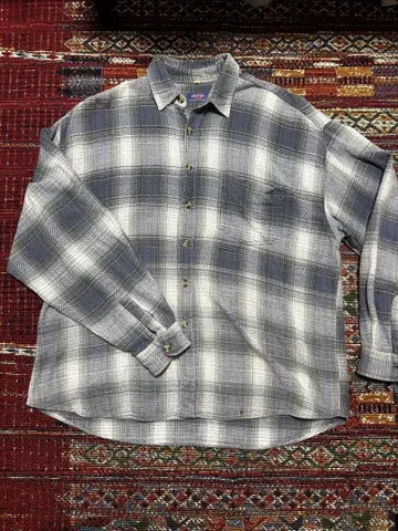 옴브레 체크 플란넬 셔츠 커트 코베인