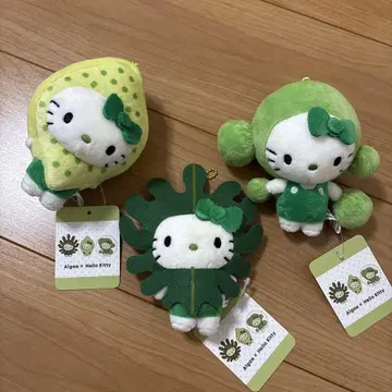 일본관 키티 봉제 인형 키링 모키티 볼복스 미역