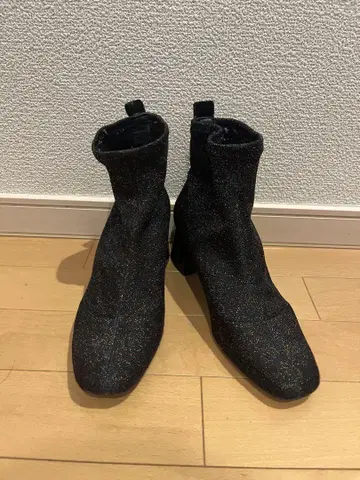 zara 라메 삭스 부츠 38