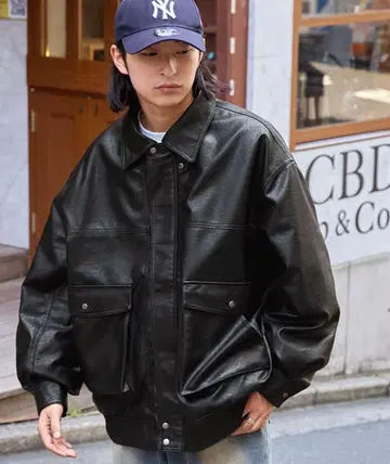 오버사이즈 빈티지 블루종