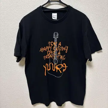 유리 기타 셔츠 블랙 L 사이즈