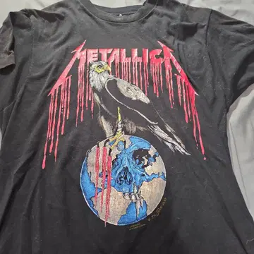 90sMETALLICA 빈티지 밴딩 T셔츠 패스 헤드