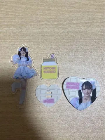 노이메구 스즈키 히토미 썸머 초콜릿 아크릴 스탠드 캔뱃지